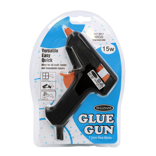 46585 Sullivans High Temperature Glue Gun - 15 Watt - Black 