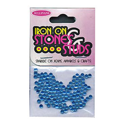 46618 Gems Iron On 3mm Aqua