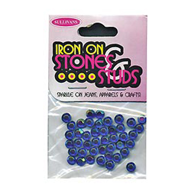 46647 Gems Iron On 5mm Purple 42pcs