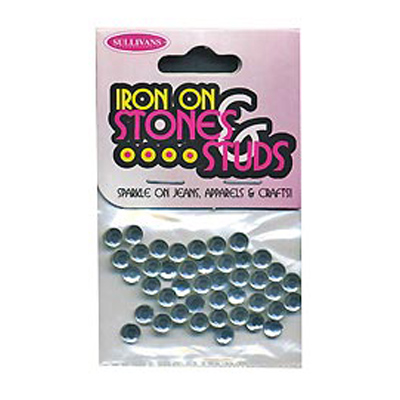 46651 Gems Iron On 5mm Silver