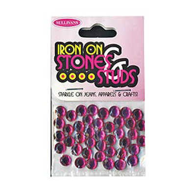 46655 Gems Iron On 6mm Dark Pink