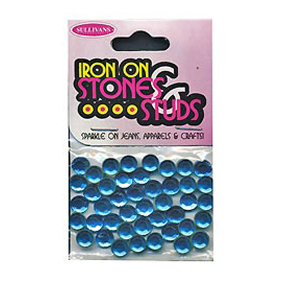 46657 Gems Iron On 6mm Aqua
