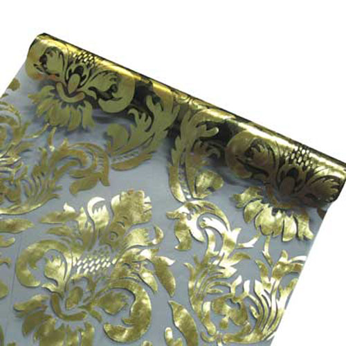 46666 Table Runner 290mmx5m Metallic Gold