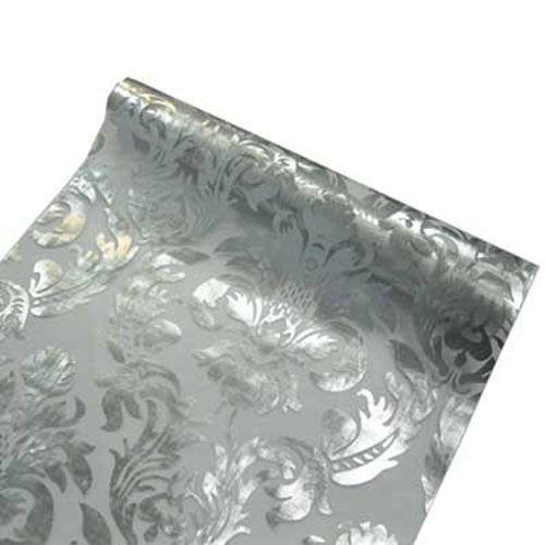 46667 Table Runner 290mmx5m Metallic Silver