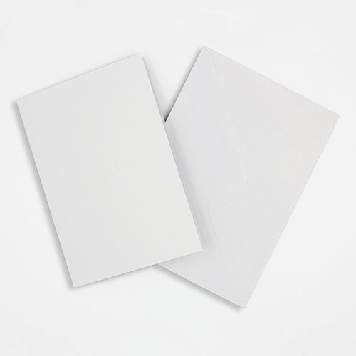 46689 Card & Envelope Set Pearlized White