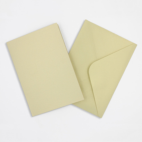46691 Card & Envelope Set Pearlized Almond