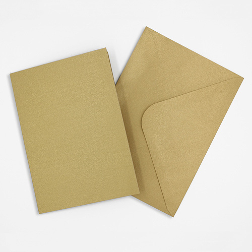 46692 Card & Envelope Set Pearlized Gold