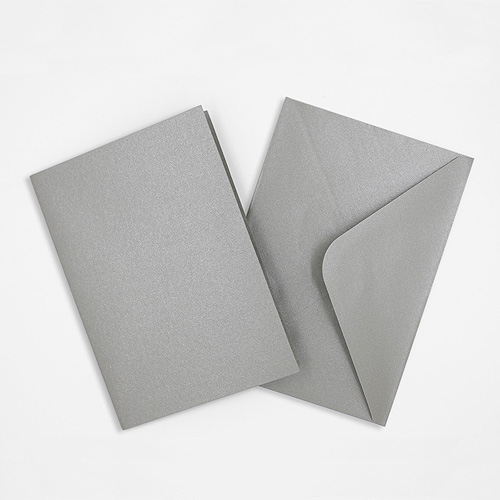 46694 Card & Envelope Set Pearlized Grey