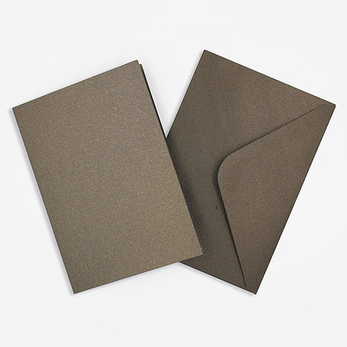 46696 Card & Envelope Set Pearlized Chocolate