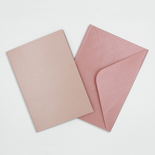 46697 Card & Envelope Set Pearlized Pink