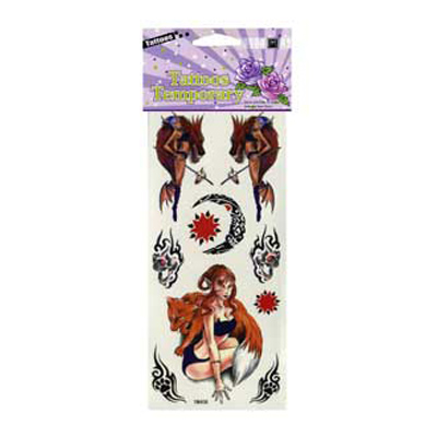 46715 Tattoo Temporary Coloured Animals & Ladies