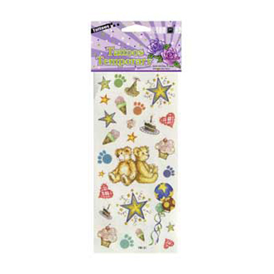 46717 Tattoo Temporary Coloured Bears & Party