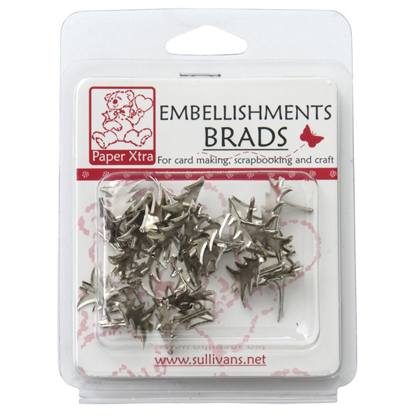 46787 Brads 18mm Xmas Tree Silver