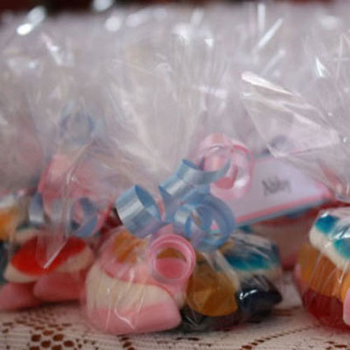 46908 Favour Bag 10x20x5cm Pink Gusset