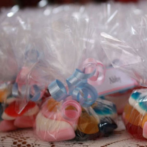 46911 Favour Bag 10x20x5cm Blue Gusset