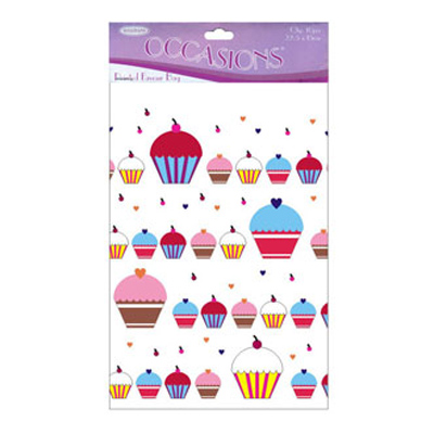 46923 Printed Favour Bag 22.5x15cm Cupcakes
