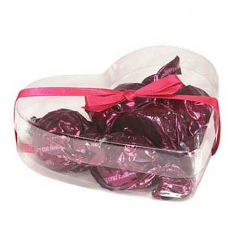 46932 Favour Box 10x9x2.7cm Clear Heart