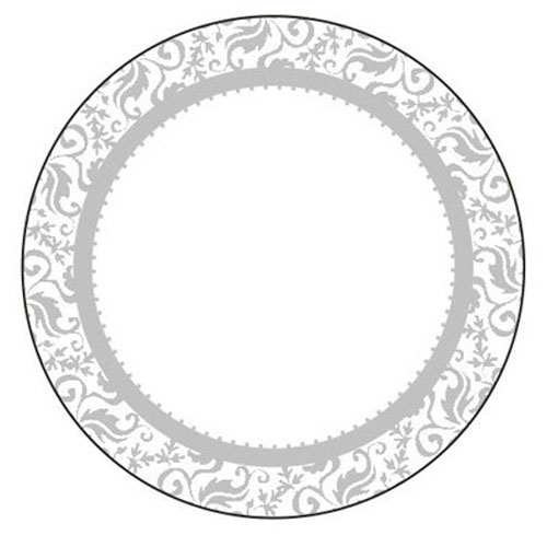 46934 Sticker Label 8cm Round Silver