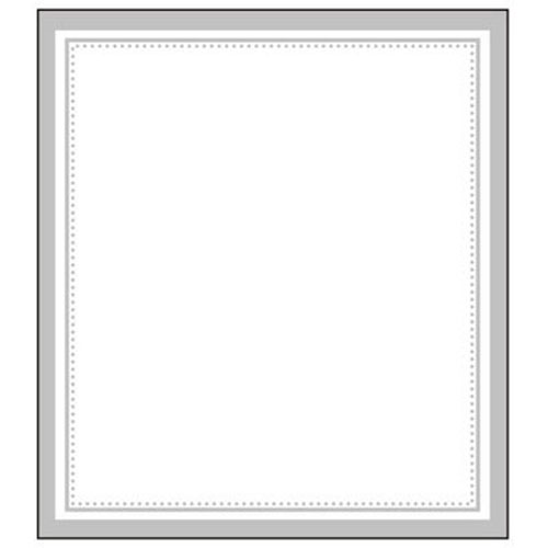 46936 Sticker Label 9x8cm Rectangle Silver