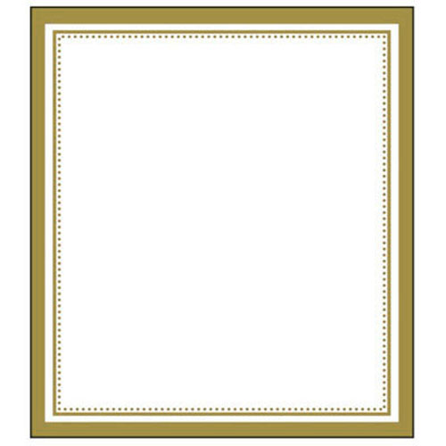46940 Sticker Label 9x8cm Rectangle Gold