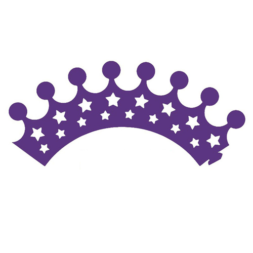 46942 Cupcake Wrap 5cm Basex6cm High Purple Crown