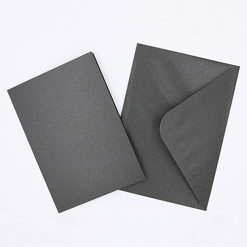 46948 Card & Envelope Set Pearlized Black