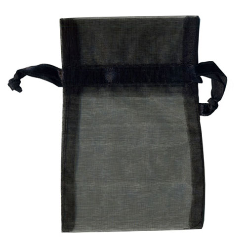47158 Organza Bag 11x7.5cm Black