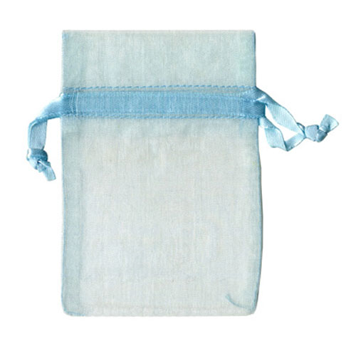 47161 Organza Bag 11x7.5cm Baby Blue