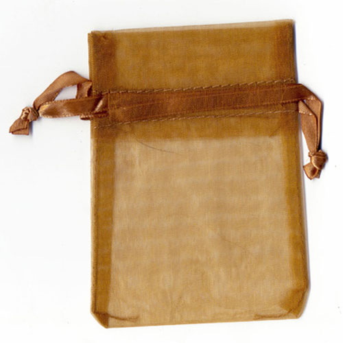 47163 Organza Bag 11x7.5cm Mustard