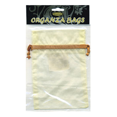 47170 Organza Bag 16x11cm Ivory Gold