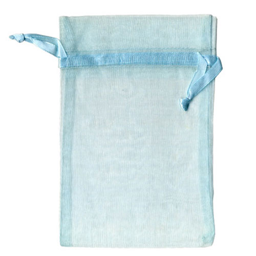 47174 Organza Bag 16x11cm Baby Blue