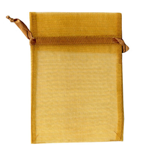 47176 Organza Bag 16x11cm Mustard