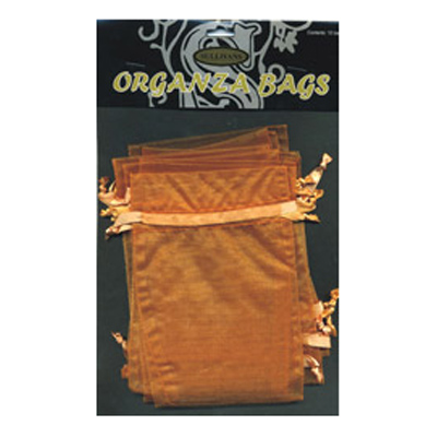 47200 Organza Bag 10pk 16x11cm Mustard