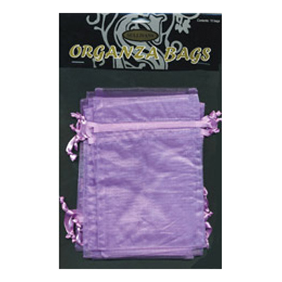 47203 Organza Bag 10pk 16x11cm Lavender