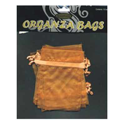 47208 Organza Bag 10pk 11x7.5cm Mustard