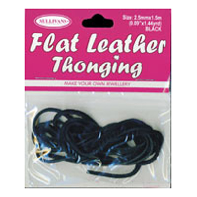 47228 Thonging 2.5mm Black Flat