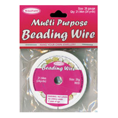 47255 Beading Wire 28 Gauge Red
