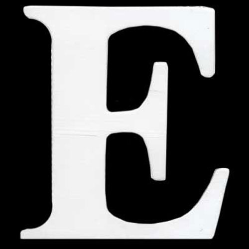 47478 Plywood Letter E White 120mm