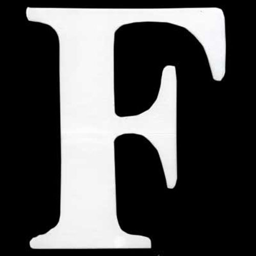 47479 Plywood Letter F White 120mm