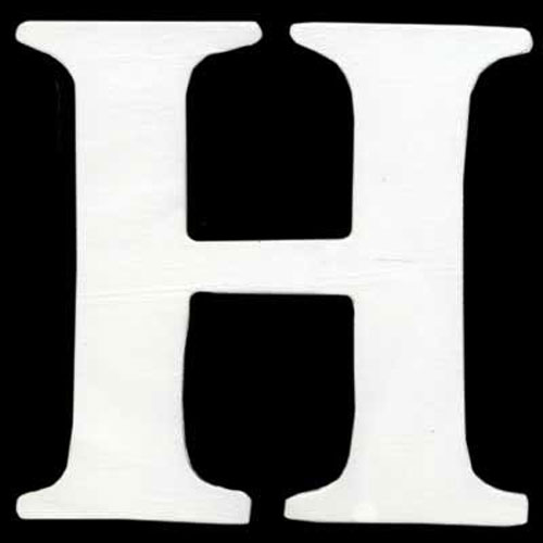 47481 Plywood Letter H White 120mm
