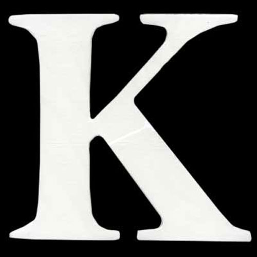 47484 Plywood Letter K White 120mm