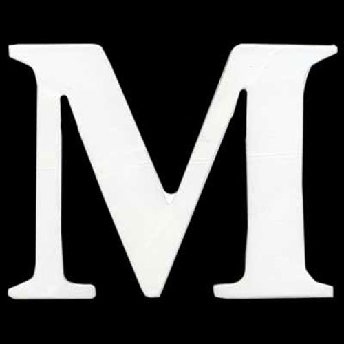47486 Plywood Letter M White 120mm