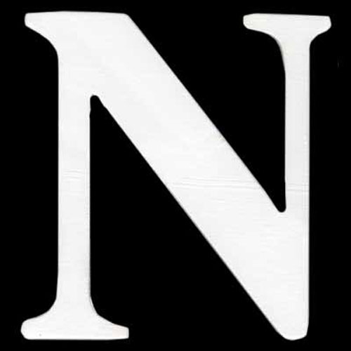 47487 Plywood Letter N White 120mm