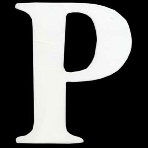 47489 Plywood Letter P White 120mm