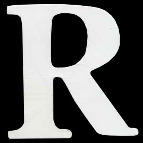 47491 Plywood Letter R White 120mm