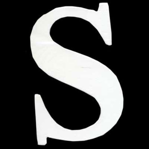 47492 Plywood Letter S White 120mm