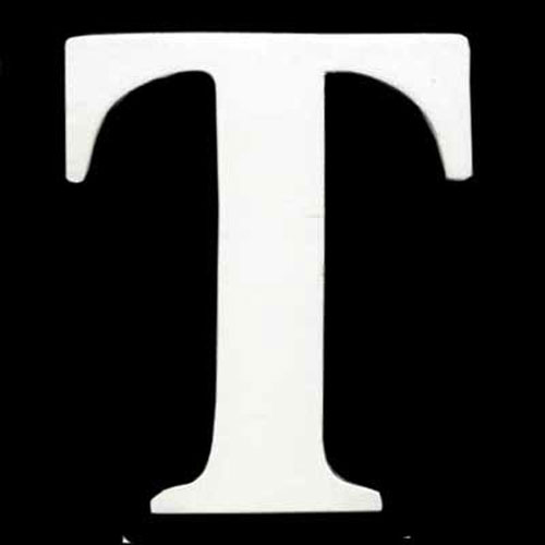 47493 Plywood Letter T White 120mm