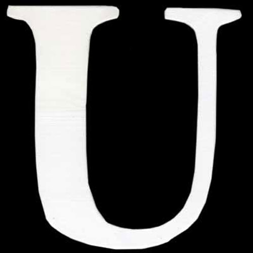 47494 Plywood Letter U White 120mm
