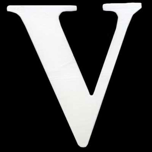 47495 Plywood Letter V White 120mm