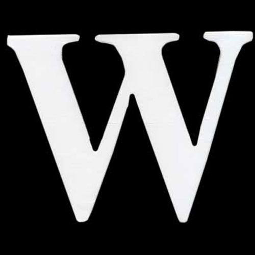 47496 Plywood Letter W White 120mm